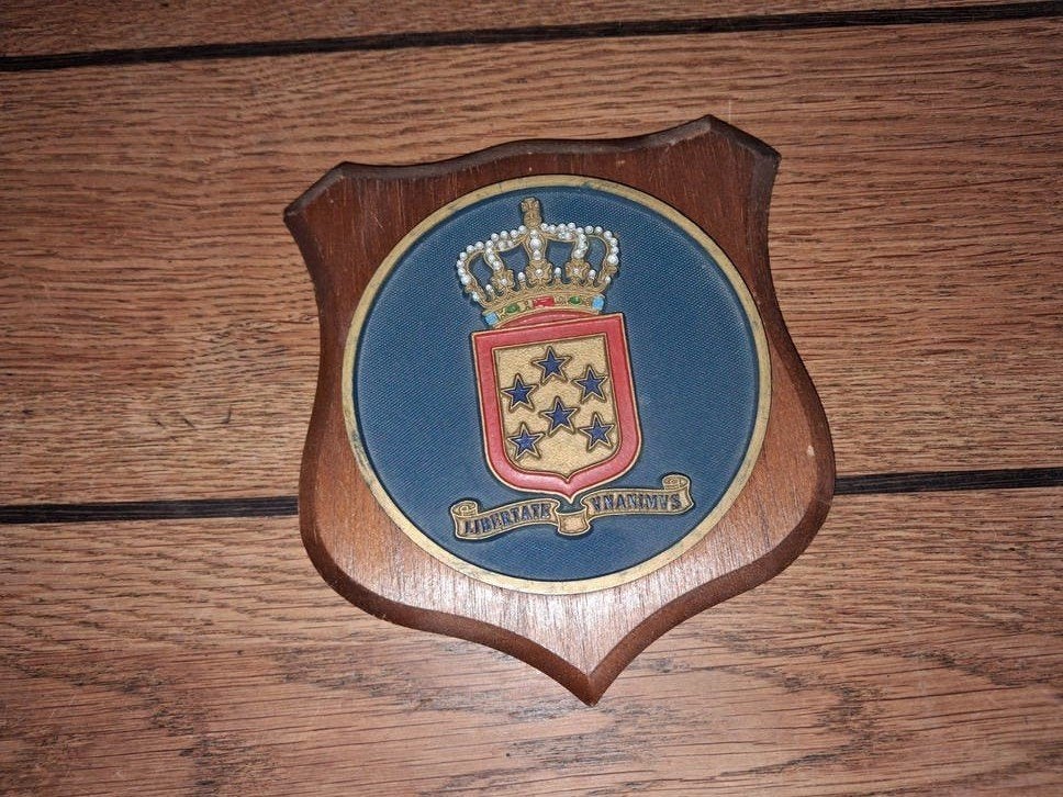 Vintage Wandbord schild wapenschild Nederlandse Antillen, Ophalen of Verzenden