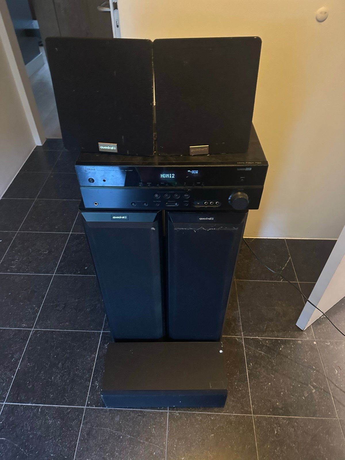 Yamaha Home Cinema Set met Quadral Luidsprekers, Gebruikt, 70 watt of meer, Ophalen of Verzenden, 5.1-systeem