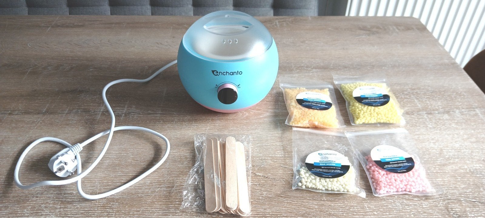 Enchanto waxverwarmer + waxbonen waxpot ontharen waxen set, Ophalen of Verzenden, Zo goed als nieuw, Overige typen