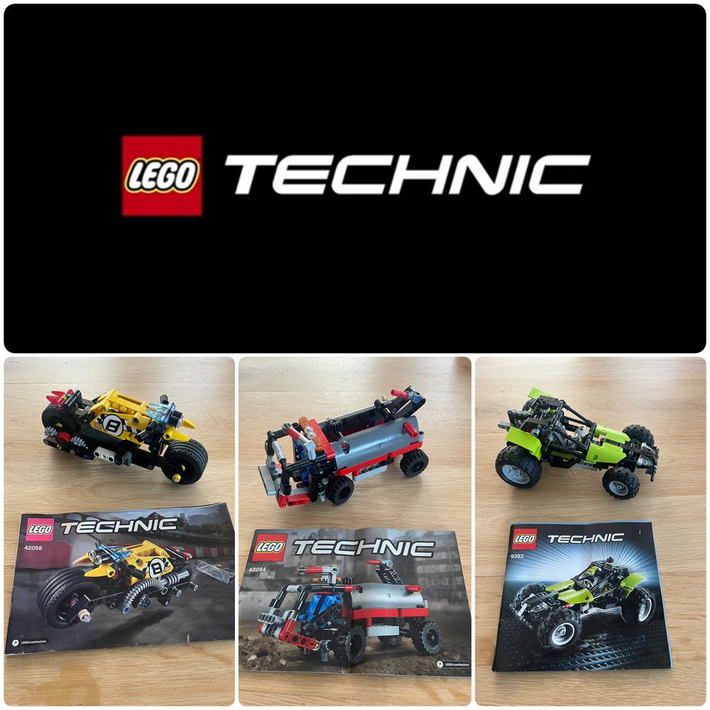 Lego Technic 42058, 42084 & 9393, Ophalen of Verzenden, Zo goed als nieuw