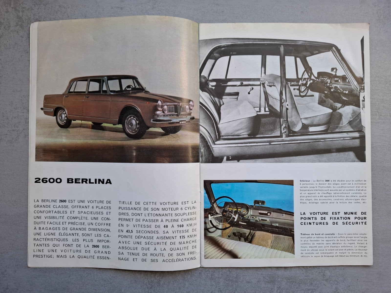 Alfa Romeo 2600 brochure - 1962, Ophalen of Verzenden, Gelezen, Alfa Romeo