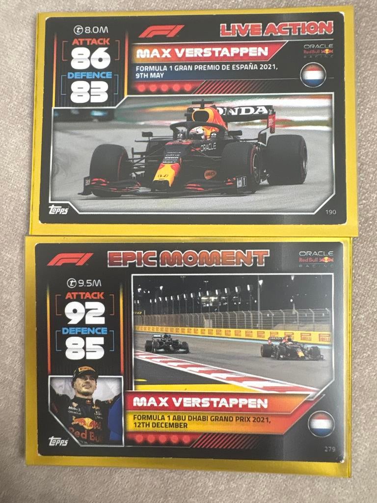 Max Verstappen Topps Turbo Attax 2022 F1 Kaarten, Hobby en Vrije tijd, Verzamelkaartspellen | Overige, Ophalen, Zo goed als nieuw