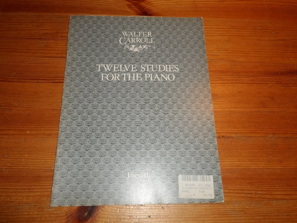 Walter carroll - twelve studies for the piano, Gebruikt, Ophalen of Verzenden, Artiest of Componist, Piano