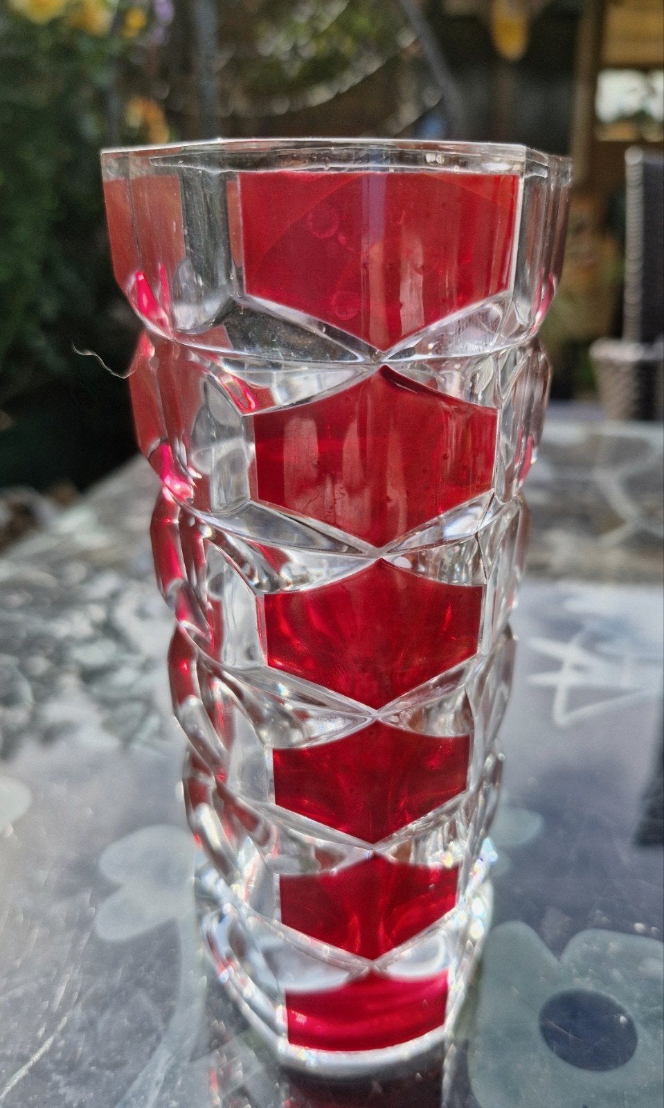 Luminarc Windsor Rubis vaas., Antiek en Kunst, Antiek | Glas en Kristal, Ophalen of Verzenden