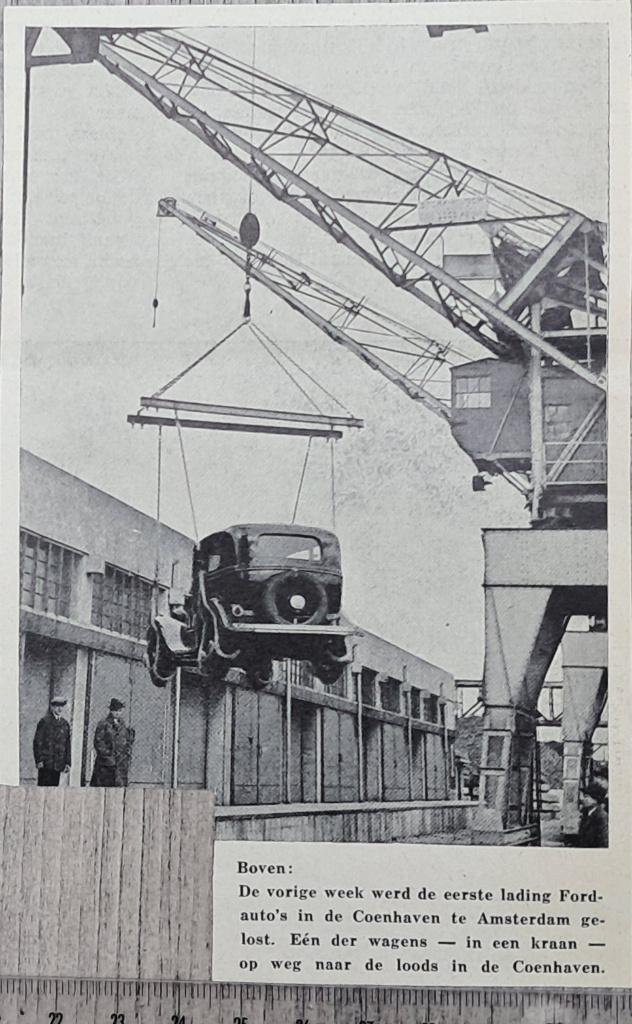 Amsterdam 1933, 1e lading Ford-auto's gelost in Coenhaven, Verzenden, Voor 1940, Gebruikt, Overige onderwerpen