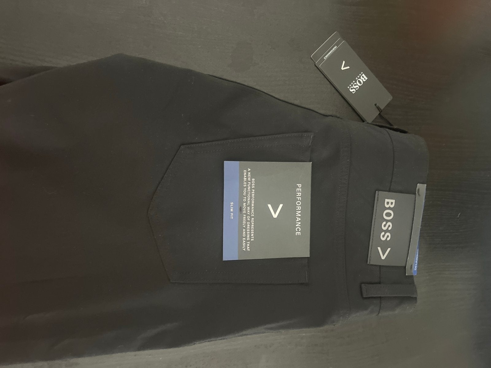 Performance Hugo Boss Slim Fit Broek Zwart 33/34, Ophalen of Verzenden, Nieuw, Overige maten, Zwart