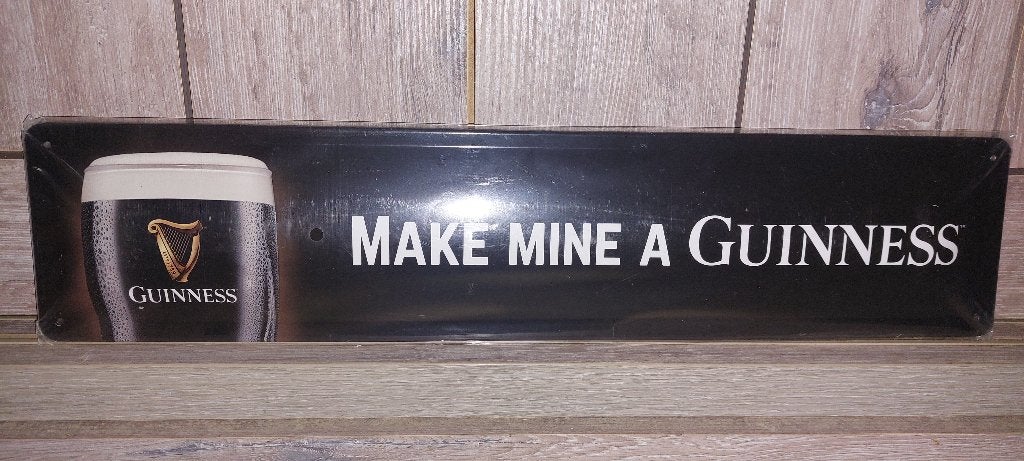 Reclamebord Guinness: Make mine a Guinness, Verzamelen, Ophalen of Verzenden, Nieuw, Reclamebord, Plaat of Schild, Overige merken