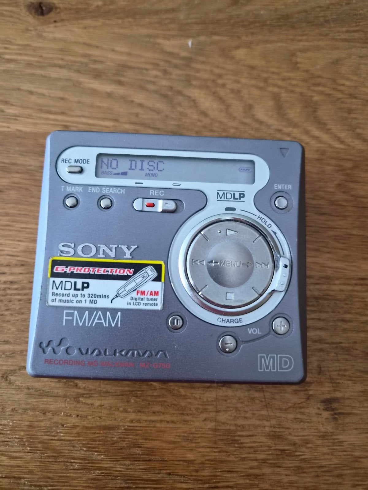 Sony MZ-G750 MiniDisc Recorder / Walkman (MDLP & FM/AM), Ophalen of Verzenden