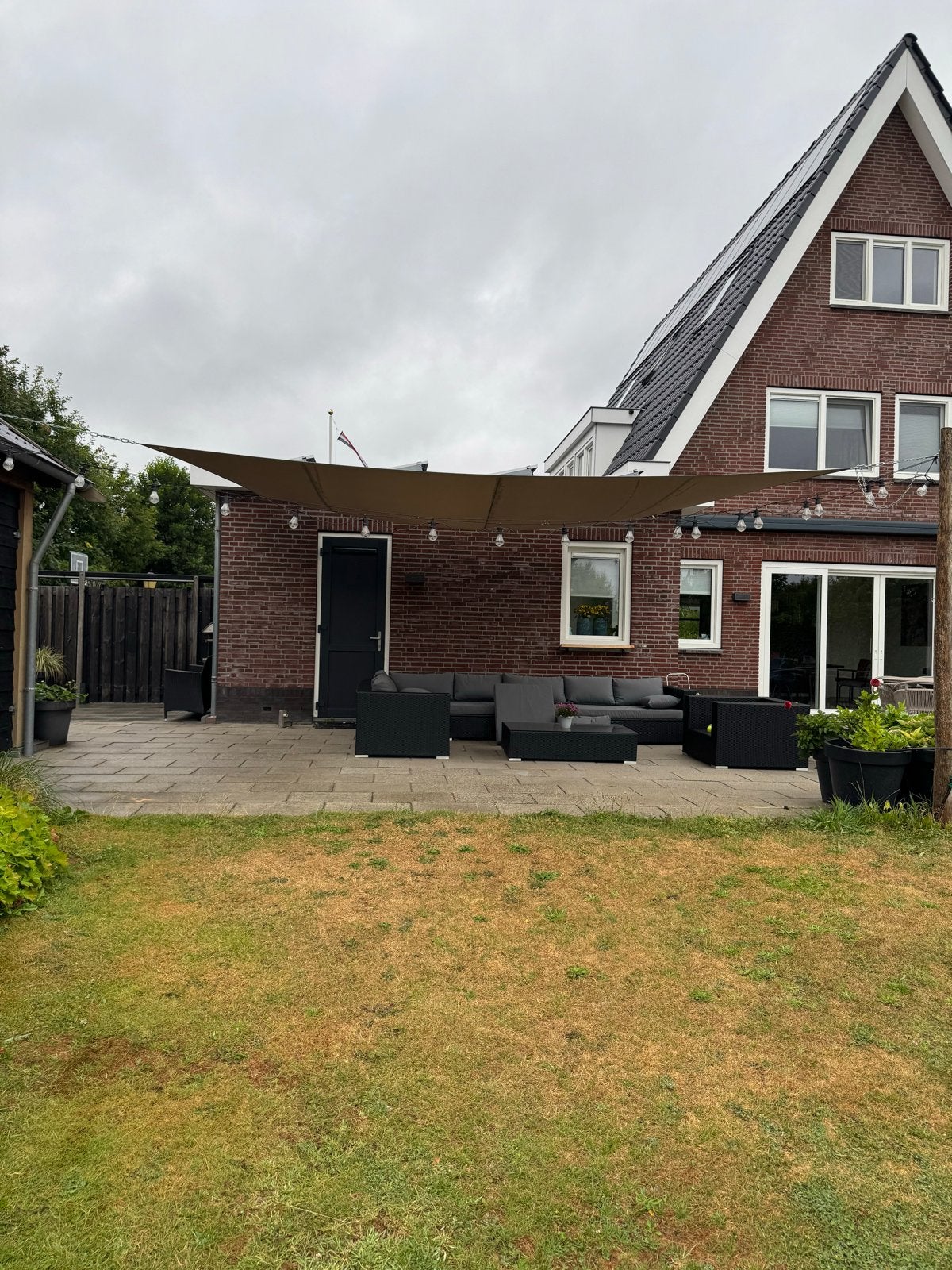 Nesling DREAMSAIL SCHADUWDOEK 5x5 - grijs, Ophalen of Verzenden, Gebruikt