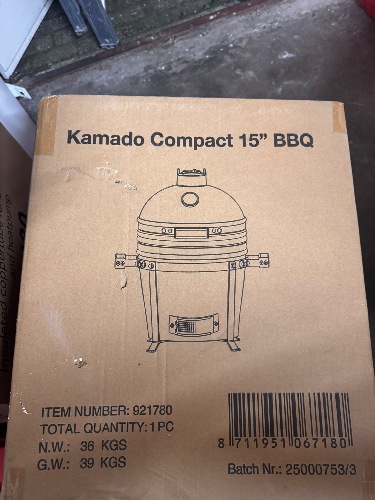 Kamado Compact 15" BBQ - Nieuw in doos, Ophalen, Nieuw