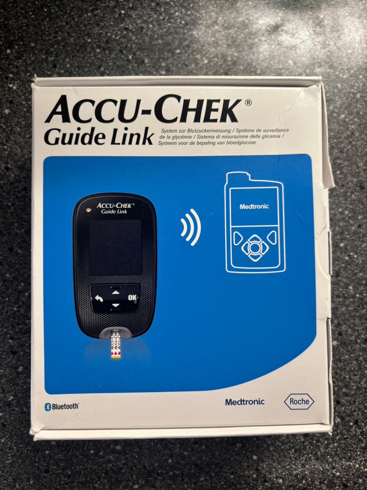 Accu-Chek Guide Link bloedglucosemeter – compleet in doos, Diversen, Verpleegmiddelen, Ophalen of Verzenden, Zo goed als nieuw