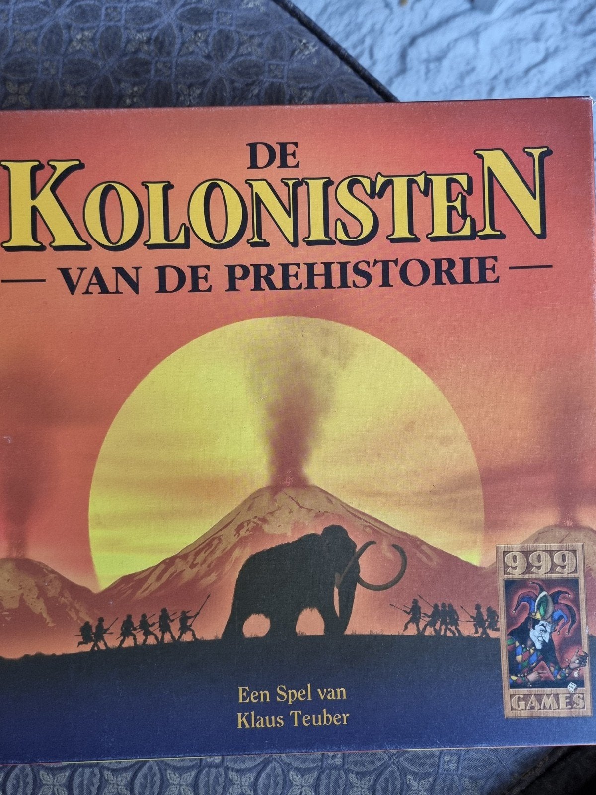 spel de kolonisten van de prehistorie, Hobby en Vrije tijd, Drie of vier spelers, Ophalen of Verzenden, Zo goed als nieuw, Klaus Teuber & 999 games