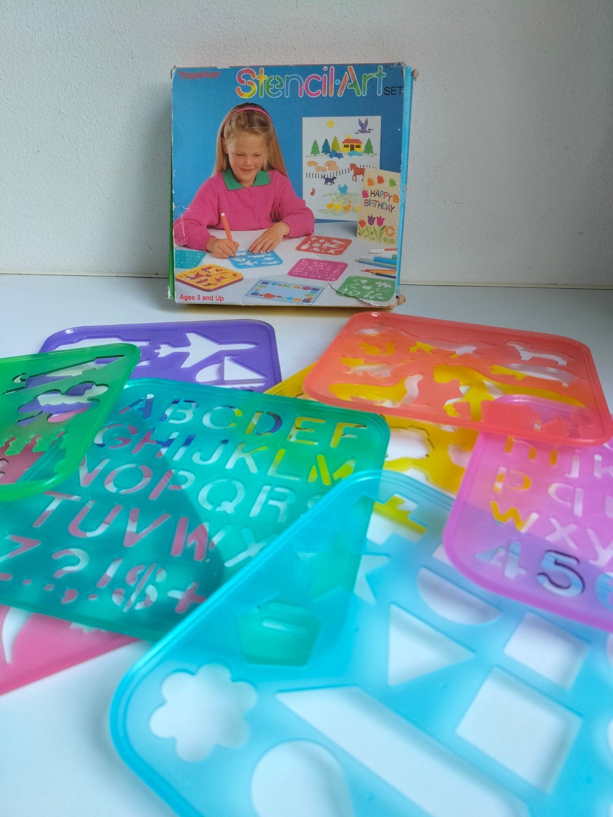Vintage sjablonen tuppertoys stencil art, Ophalen of Verzenden, Gebruikt, Jongen of Meisje