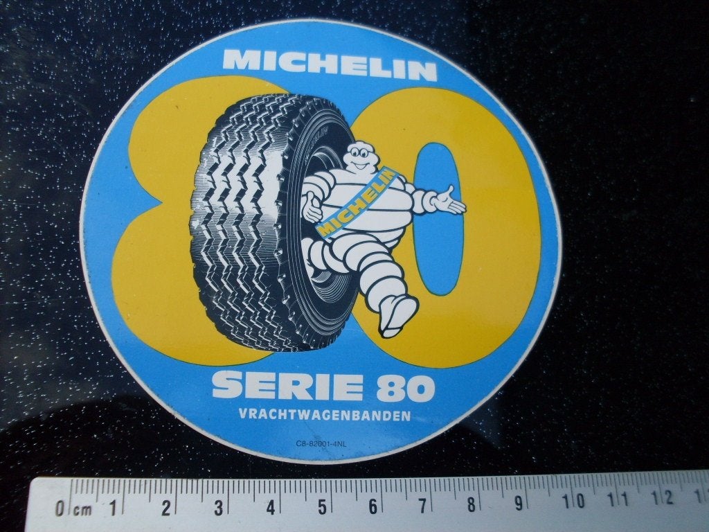sticker michelin serie 80 vrachtwagenbanden bibendum, Verzenden, Zo goed als nieuw, Merk