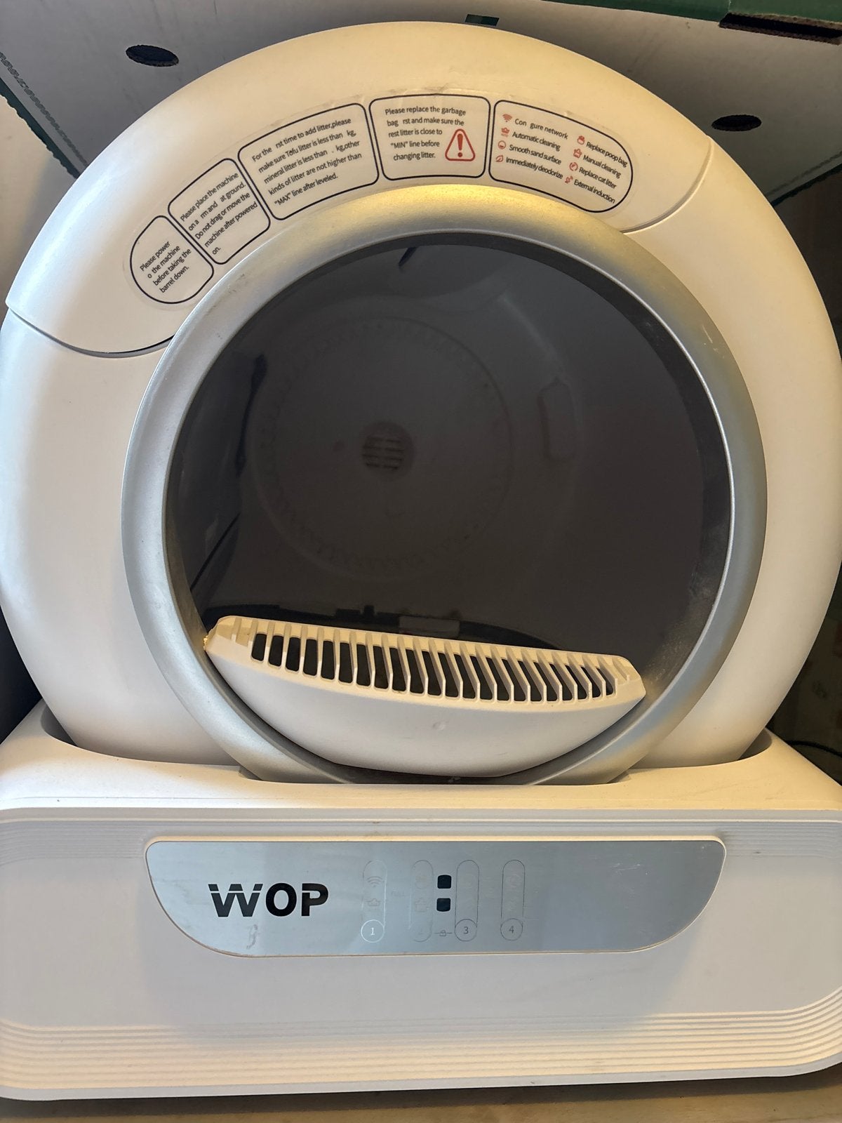 Wop zelfreinigende kattenbak, Dieren en Toebehoren, Ophalen, Zelfreinigend, Zo goed als nieuw, Open