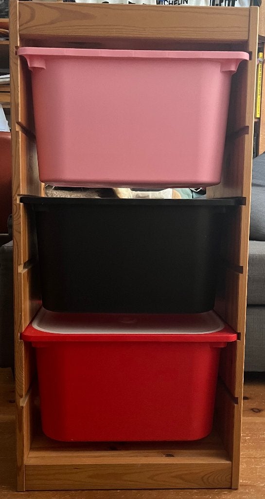 IKEA Trofast opbergmeubel met 3 bakken, Ophalen, Gebruikt, Minder dan 50 cm, 90 tot 105 cm