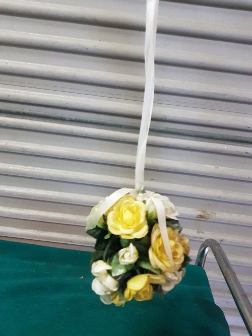 kunst bloembol met lint, Ophalen of Verzenden, 'T Olde Gre-j, Info@toldegrej.nl, Endepoelstraat 20f Didam
