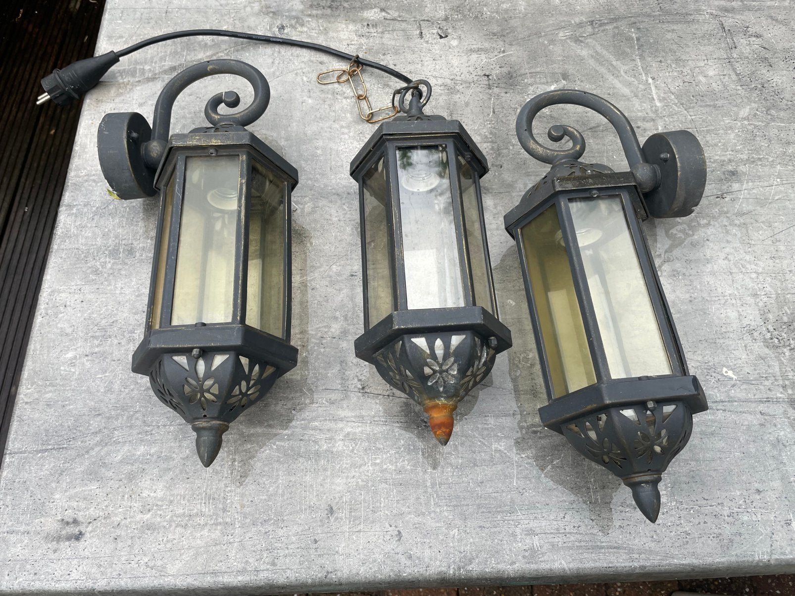 Massive Algiers buitenlampen buitenverlichting, Tuin en Terras, Buitenverlichting, Kunststof, Gebruikt, Minder dan 50 watt, Wandlamp