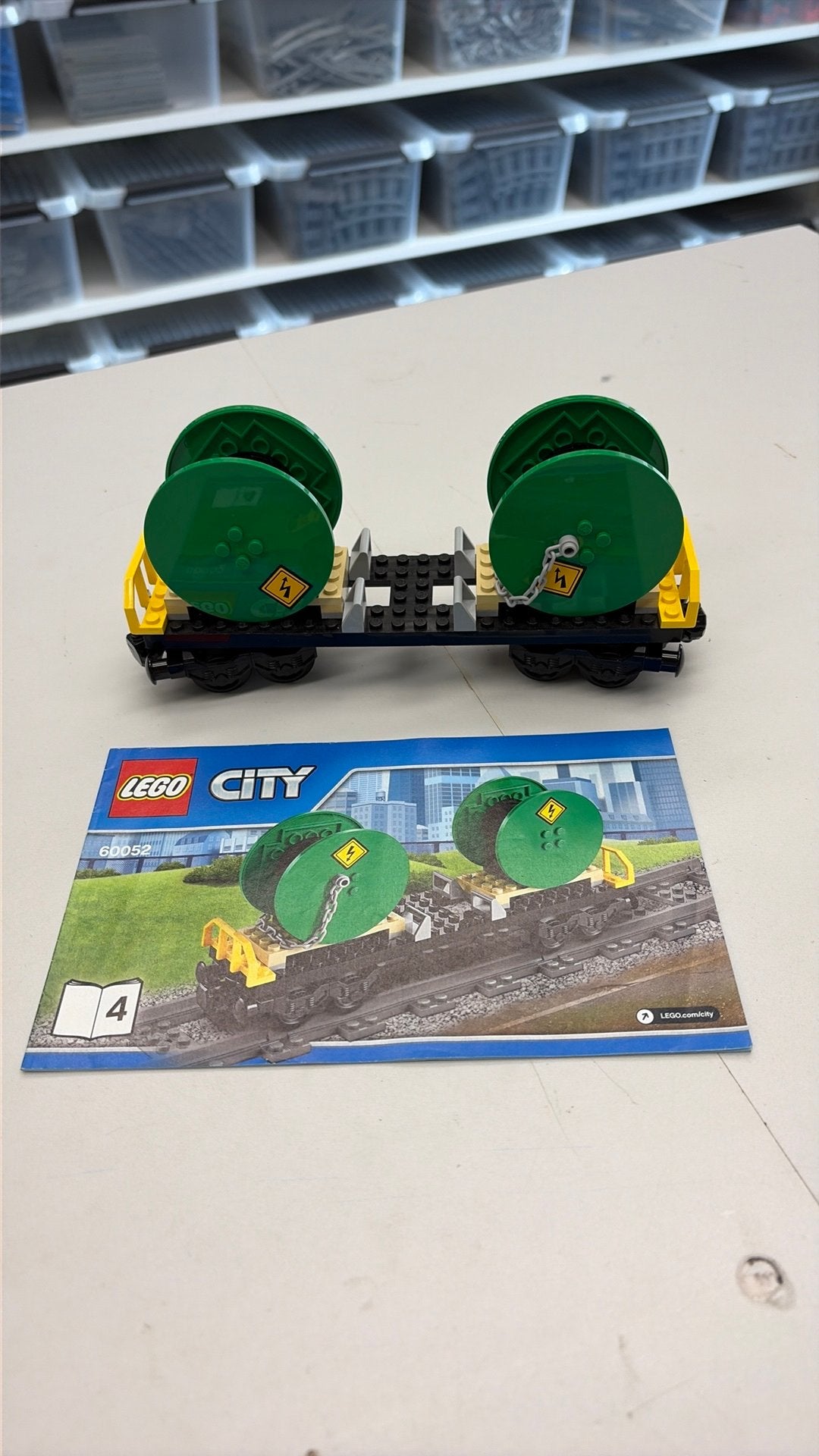 SB3018 Lego trein wagon 60052 compleet + boekje, Ophalen of Verzenden, Zo goed als nieuw