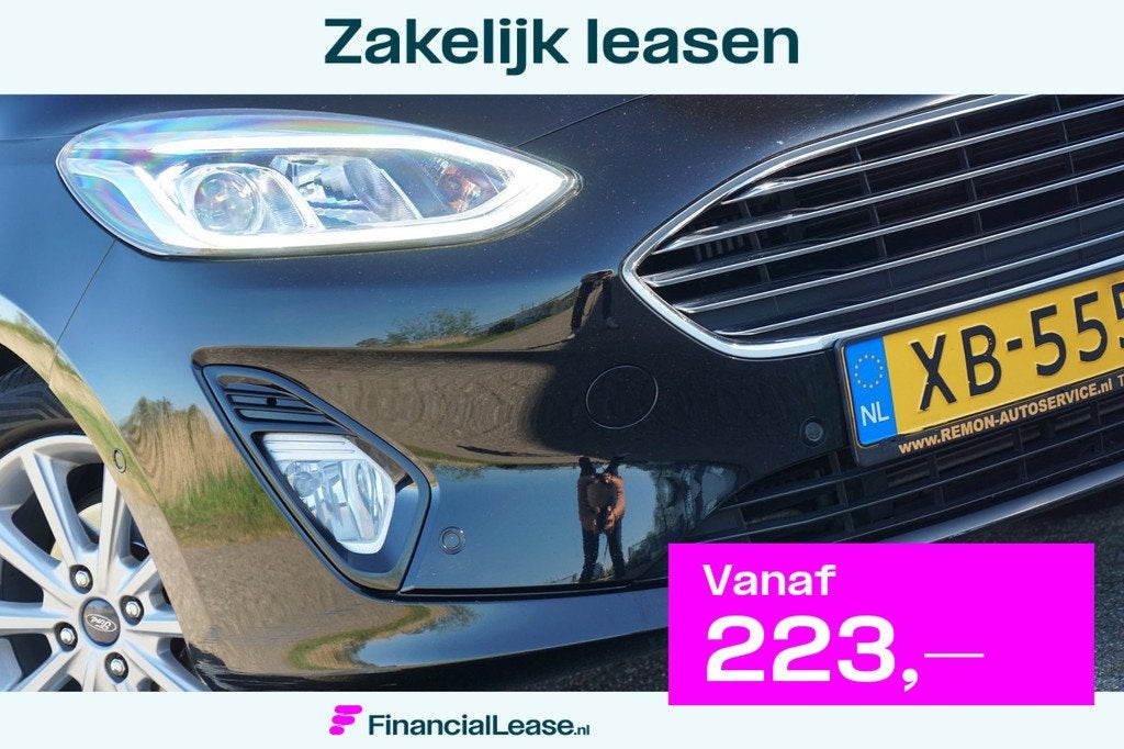 Ford Fiesta 1.0 EcoBoost Titanium AUTOMAAT | Panther Black |, Stof, Gebruikt, Euro 6, Origineel Nederlands