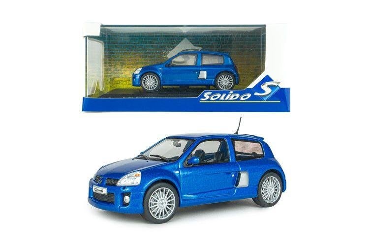 Renault Clio V6 Ph.2 '03, blauw (Bleu Iliade) Solido / 1:43, Hobby en Vrije tijd, Solido, Solido, Rue de L' Ecusson 2, 56120 Josselin France
