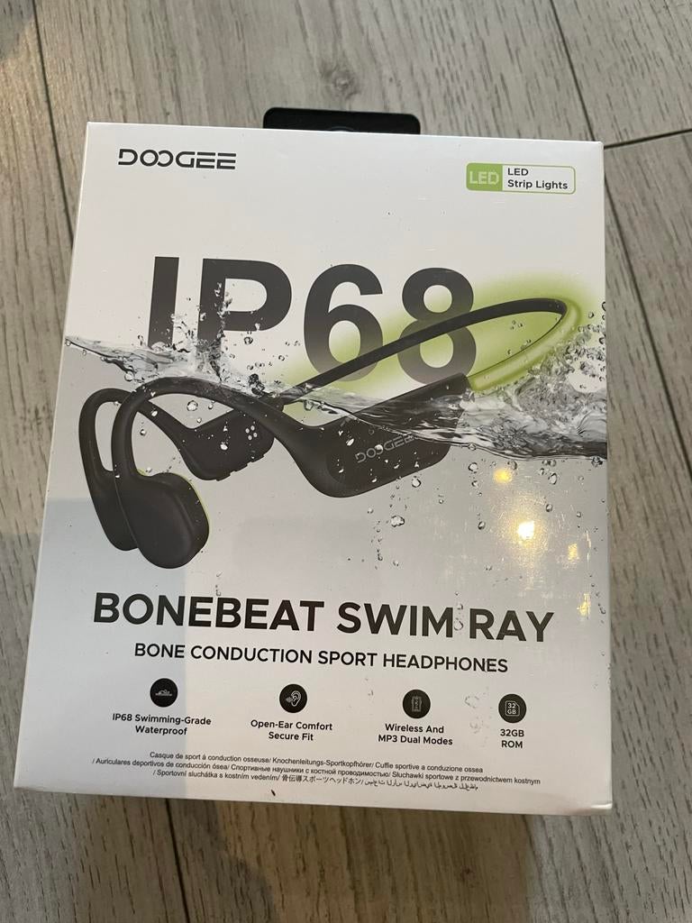 DOOGEE BoneBeat Swim Ray IP68 Waterdichte Sport Koptelefoon, Ophalen, Nieuw, Overige merken, Draadloos