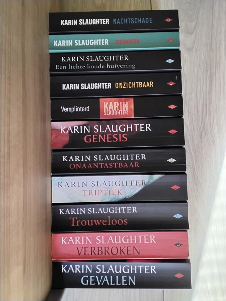 Serie van 11! Karin Slaughter boeken., Boeken, Thrillers, Gelezen, Ophalen