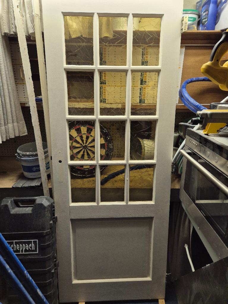 Stompe (hard)houten deuren, Doe-het-zelf en Verbouw, Deuren en Horren, Ophalen, Gebruikt, Minder dan 80 cm, Binnendeur