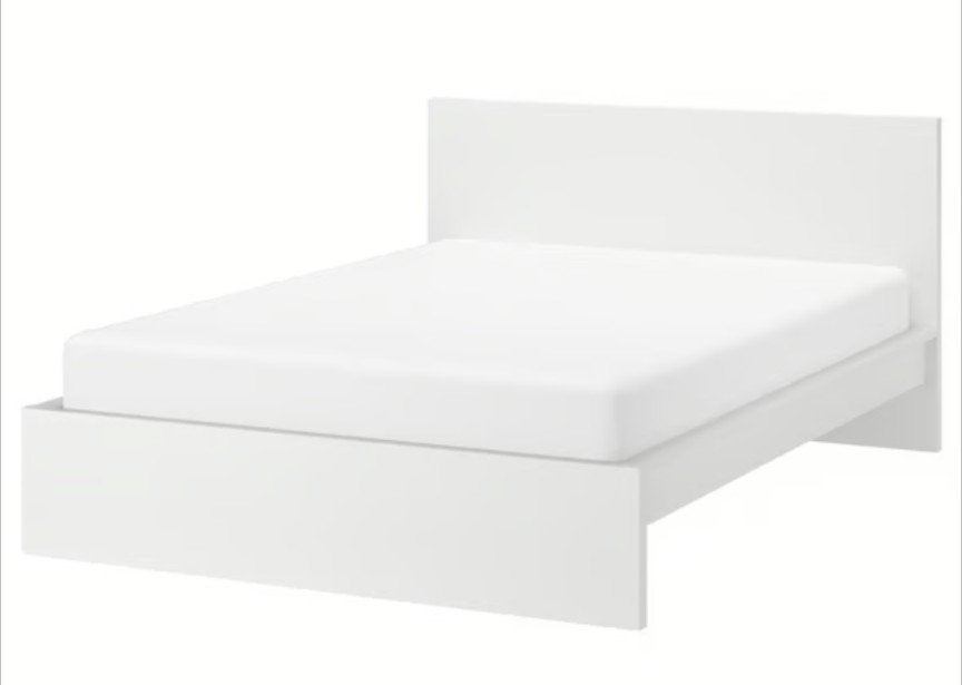 Witbed 140x200cm, Ophalen, Gebruikt, Wit, Tweepersoons