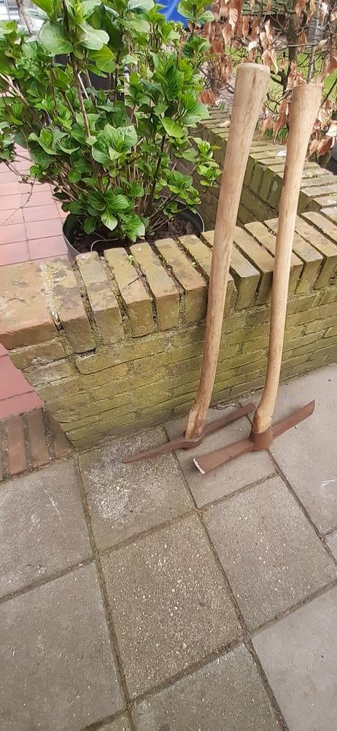 Nostalgische oude houwelen - set van 2, Antiek en Kunst, Ophalen