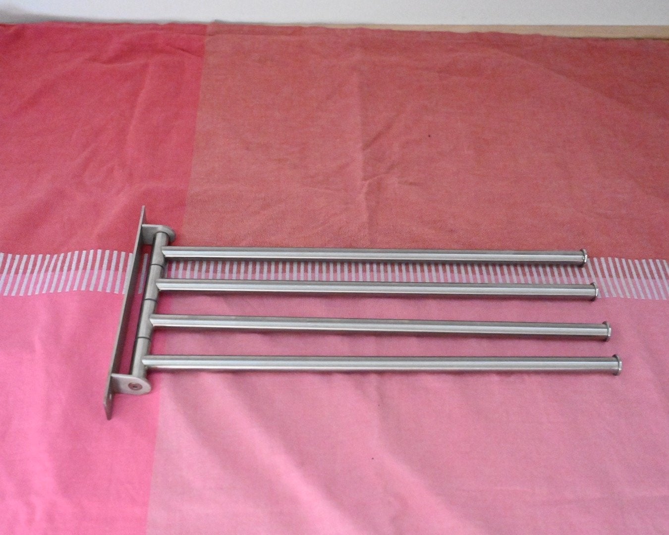Ikea RVS handdoekenrek en toiletrolhouder, Gebruikt, Handdoekenrek, Zilver, Ophalen