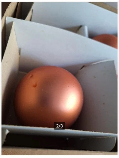 Roze-bruin kerstballen h, Onbekend, Ophalen of Verzenden, Zo goed als nieuw, Onbekend