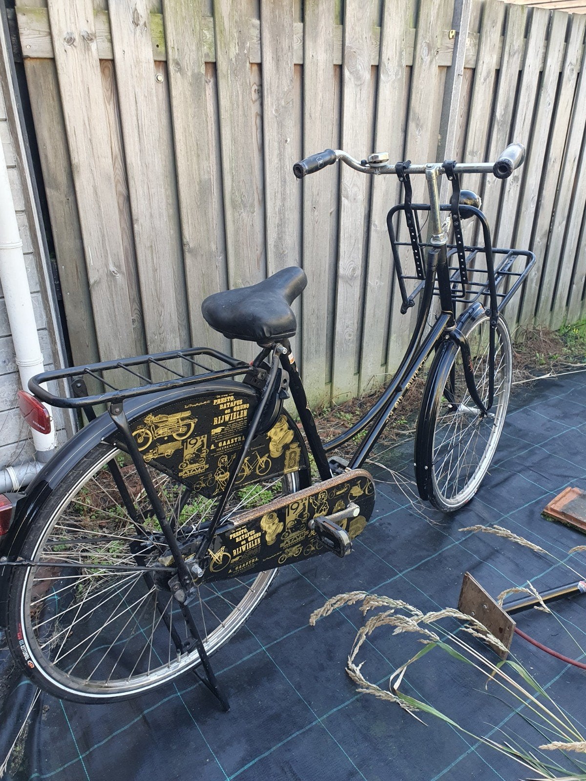 Vintage fiets met voordrager - opknapper, Fietsen en Brommers, Ophalen, Gebruikt, Overige merken