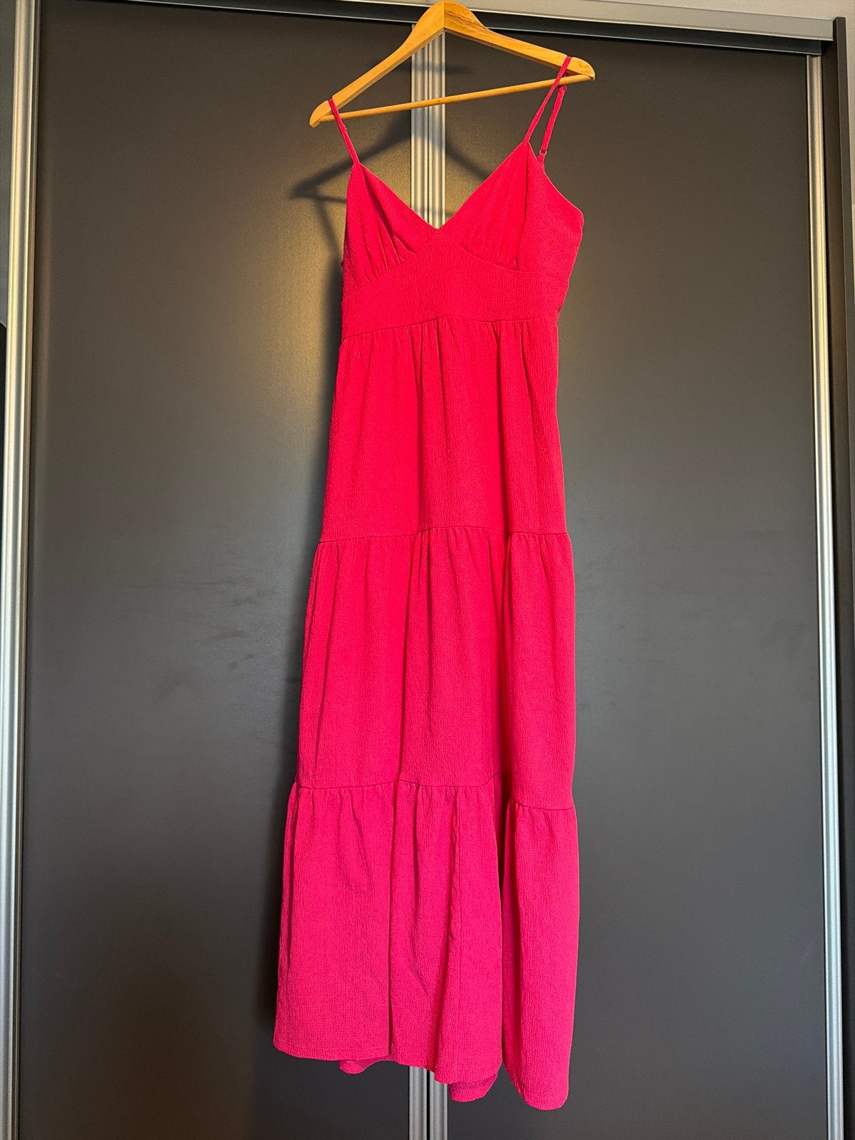 MyJewellery maxi jurk roze met open rug - XL, Kleding | Dames, Jurken, Maat 42/44 (L), Ophalen of Verzenden, Gedragen, Rood