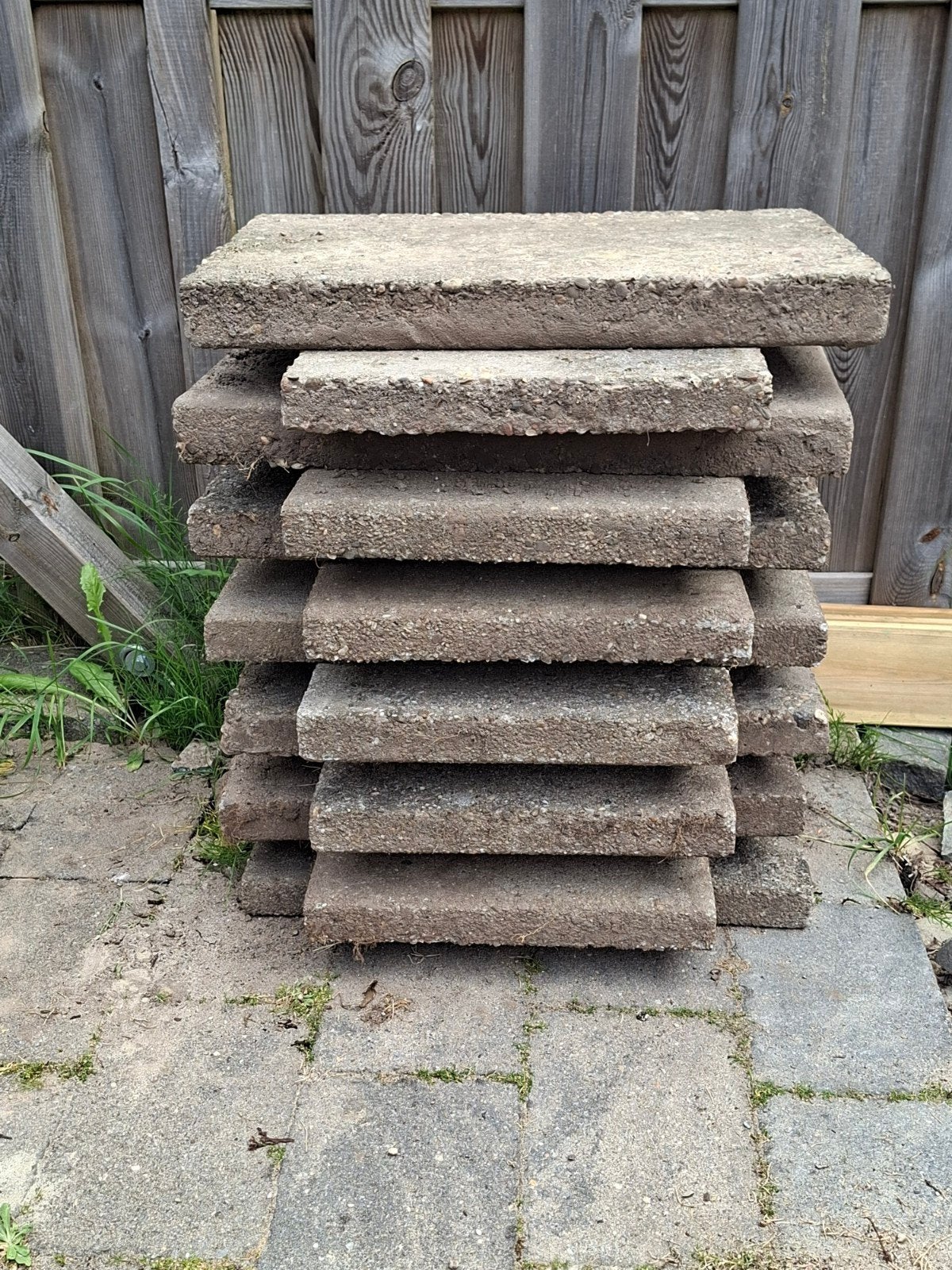 Gratis tuin tegels 40x60 cm, Tuin en Terras, Ophalen, Gebruikt, Beton, Terrastegels