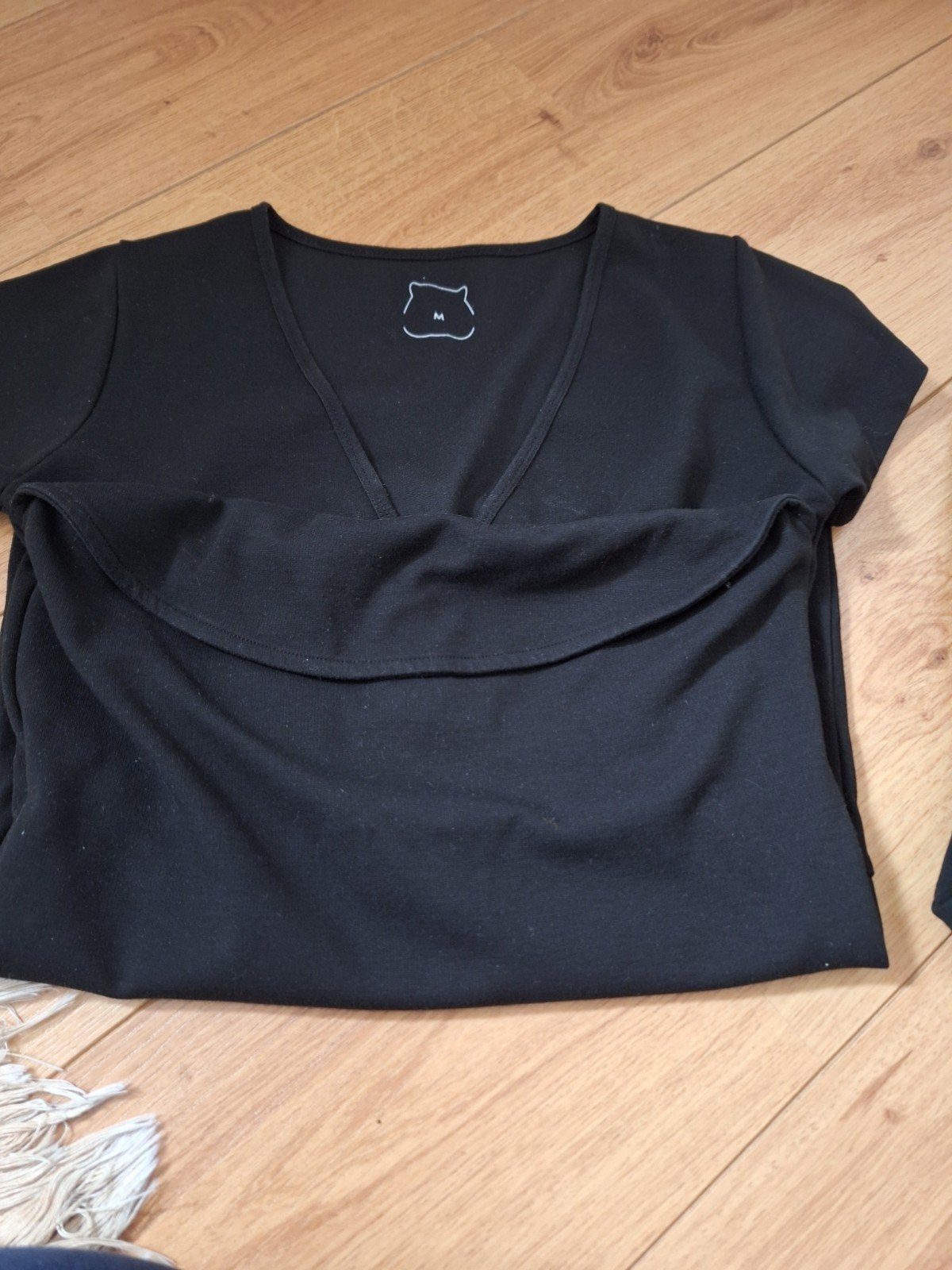 Womboo Buidelshirt Maat M - Dames en Herenmodel, Womboo, Zwart, Korte mouw, Gedragen