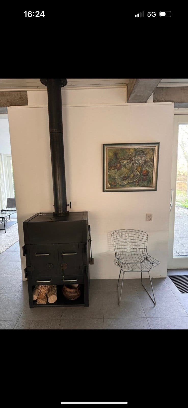 Grote houtkachel, Huis en Inrichting, Kachels, Ophalen, Gebruikt, Houtkachel, Vrijstaand