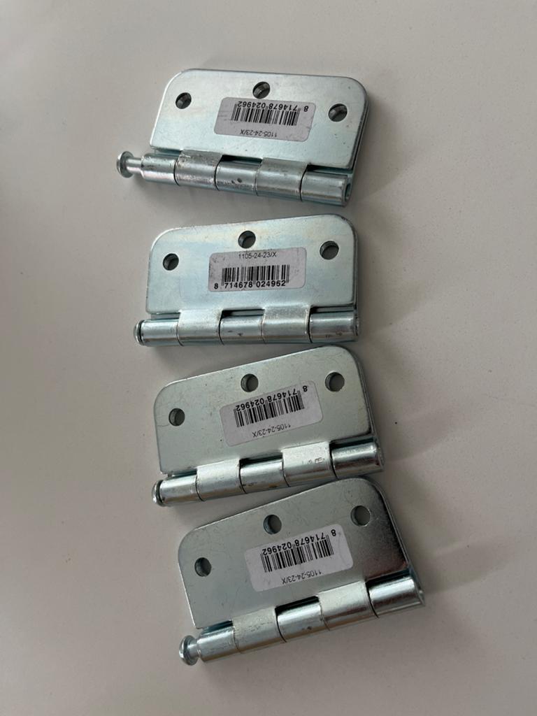 4x Nieuwe Scharnieren 7,5x4,5cm, Doe-het-zelf en Verbouw, Hang- en Sluitwerk, Ophalen of Verzenden, Nieuw, Scharnier