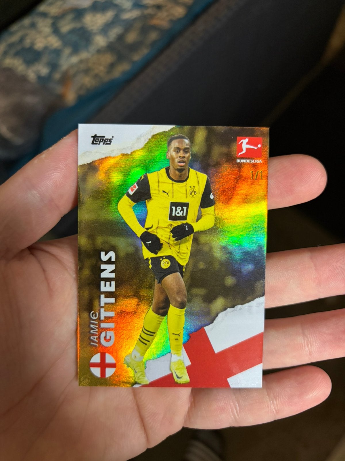 Jamie Gittens 1/1 Topps Bundesliga 24/25, Ophalen of Verzenden, Zo goed als nieuw, Plaatje
