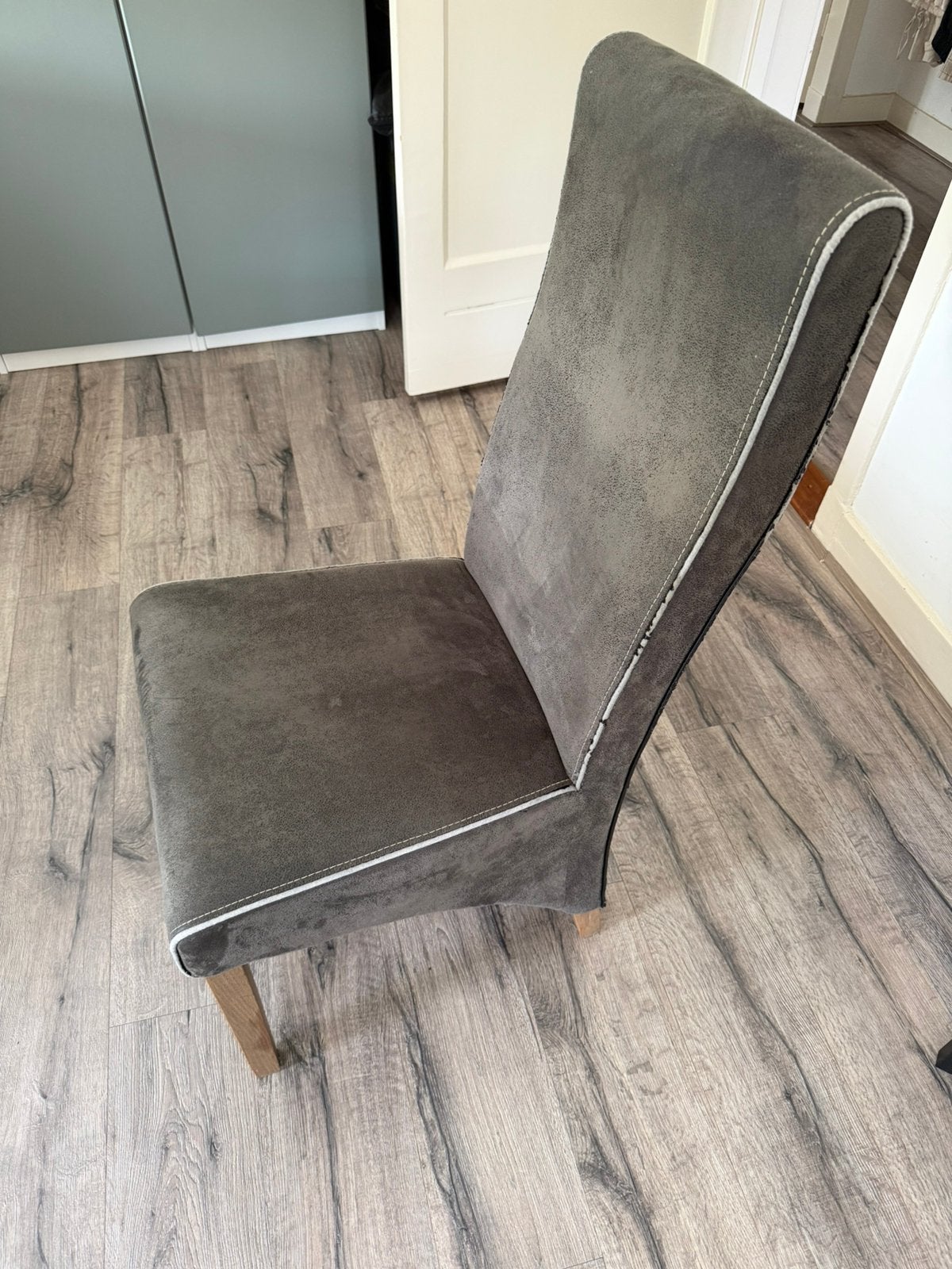 Eetkamerstoelen 6, Huis en Inrichting, Stoelen, Ophalen, Gebruikt, Grijs, Vijf, Zes of meer stoelen