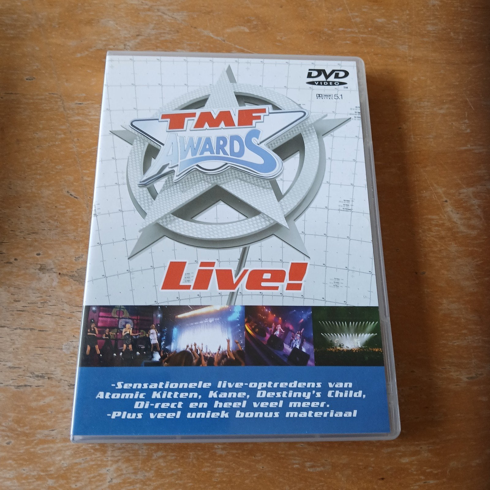 TMF Awards Live! DVD - Atomic Kitten, Kane, Destiny's Child, Gebruikt, Alle leeftijden, Nederlands, Inclusief doosje