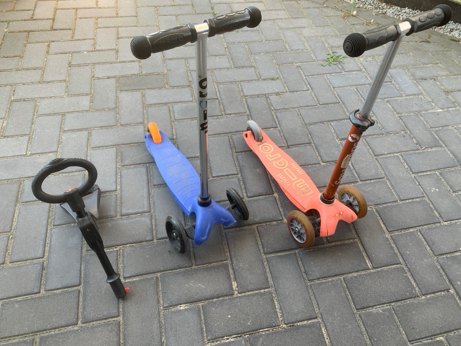 Micro Mini Steppen blauwe met stuk om zitstep van te maken, Ophalen, Gebruikt, Gewone step