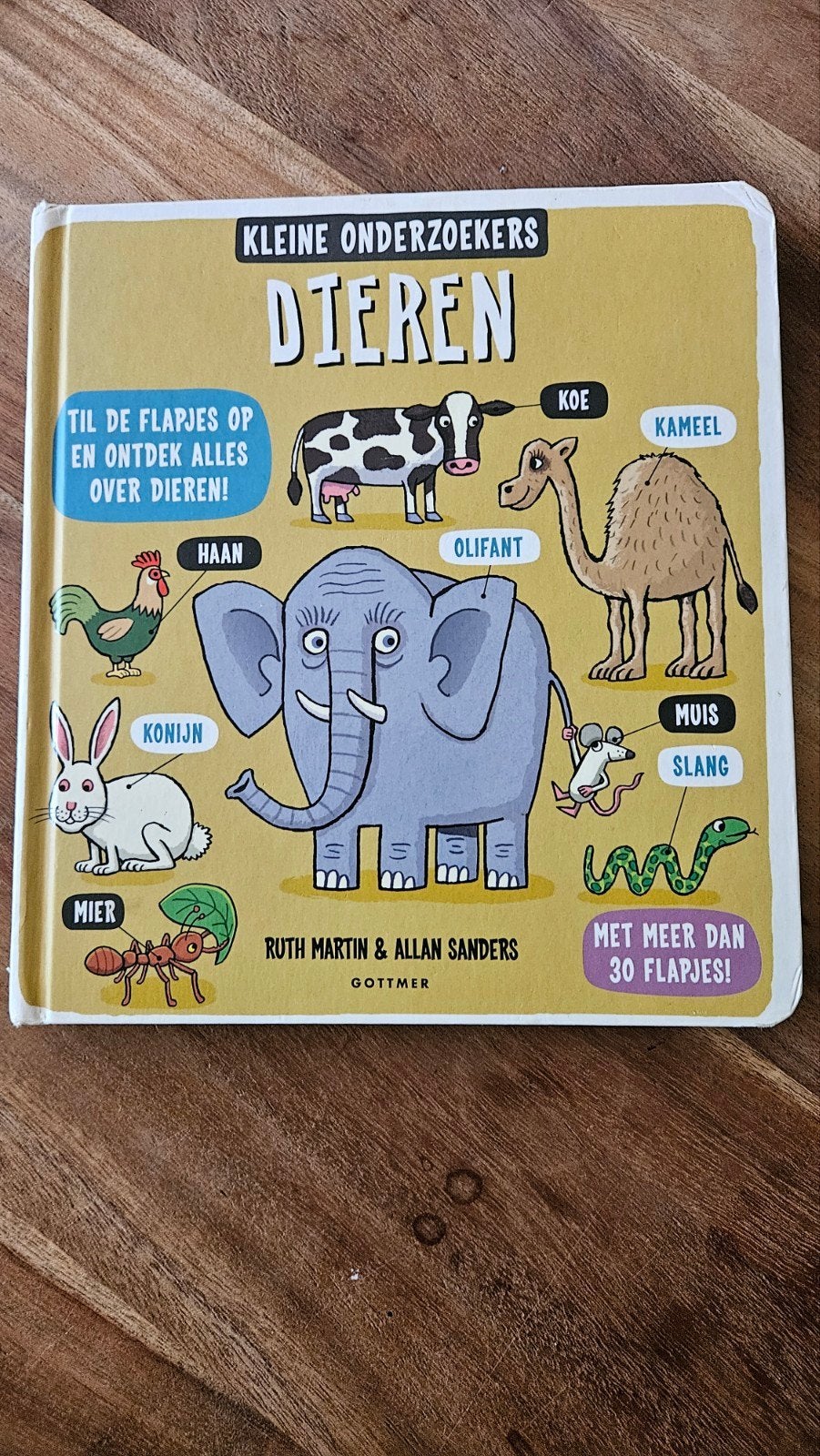 Kleine Onderzoekers: Dieren - Uitklapboek met flappen, Boeken, Ophalen of Verzenden, Zo goed als nieuw, 2 tot 3 jaar, Uitklap-, Voel- of Ontdekboek