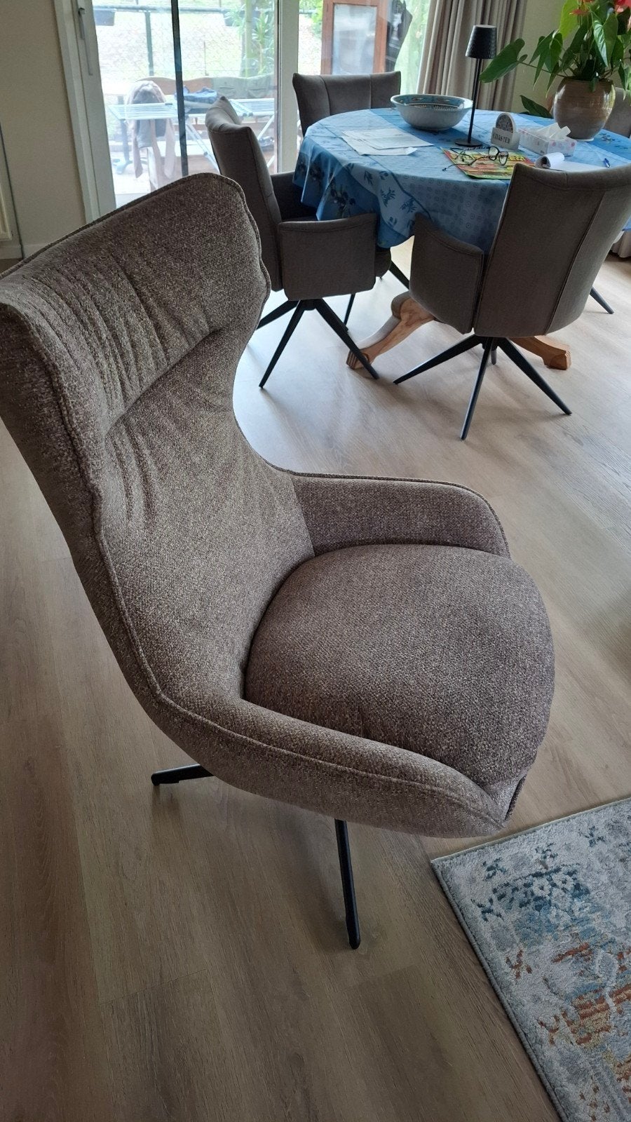 mooie draaistoel zgan, Ophalen, Zo goed als nieuw, Minder dan 75 cm, 50 tot 75 cm