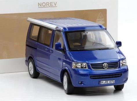 1:18 VOLKSWAGEN T5 California Westfalia-camper-gedetailleerd, Ophalen of Verzenden, Nieuw, Auto, Norev