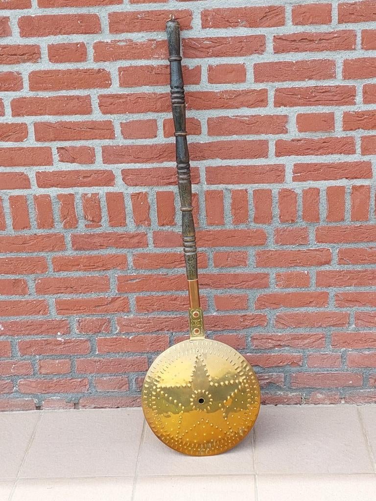 Antieke Koperen Beddenwarmer ,  J.van Dijk, Antiek en Kunst, Ophalen of Verzenden, Koper