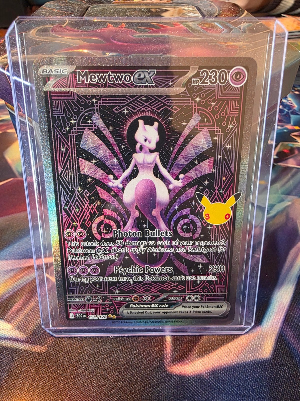 Mewtwo ex Pokémon Celebrations 051/126 Full Art, Hobby en Vrije tijd, Ophalen of Verzenden, Zo goed als nieuw, Losse kaart