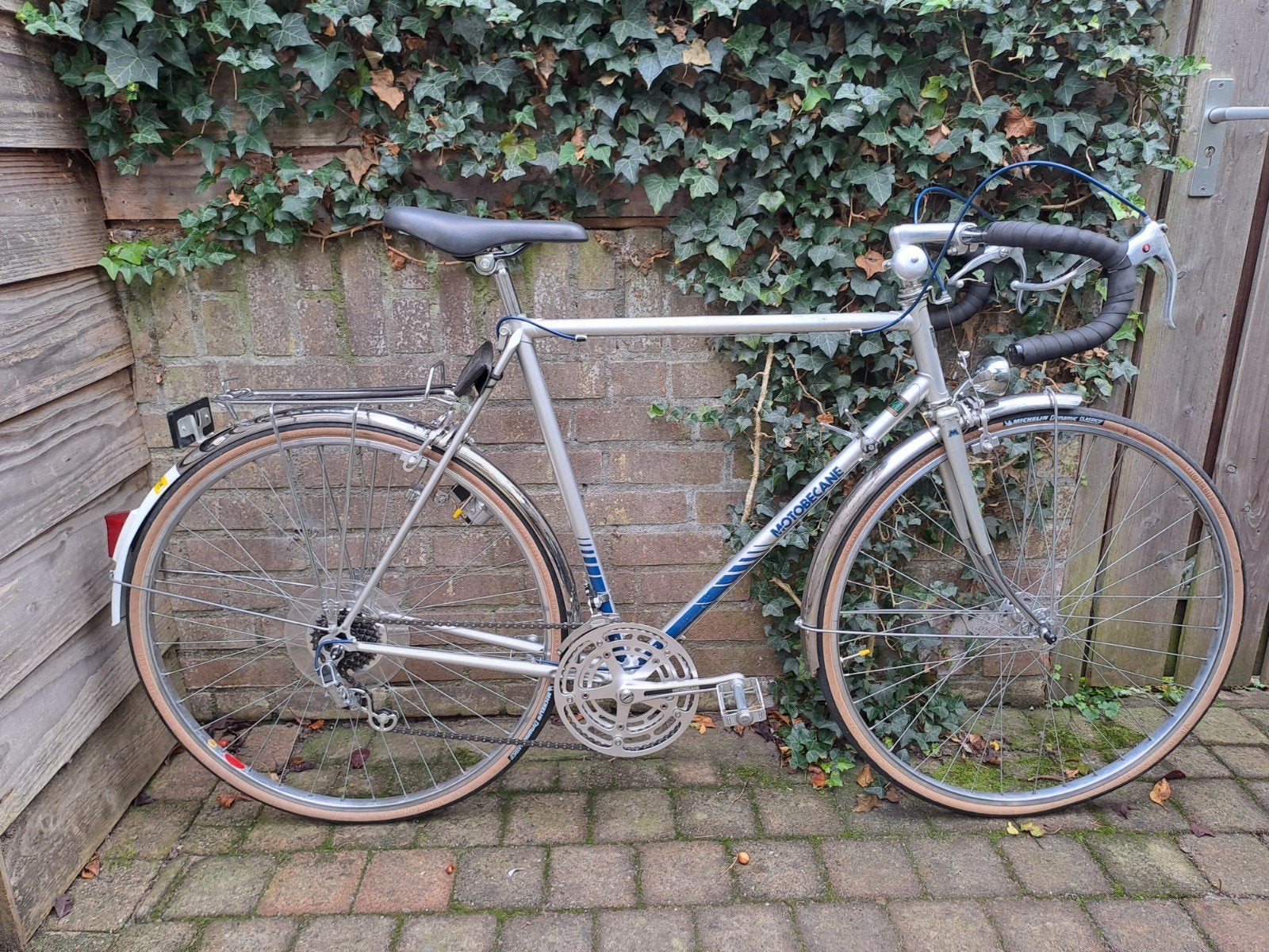 Vintage Retro Motobecane racefiets, 28 inch, Gebruikt, Velgrem, 57 tot 61 cm