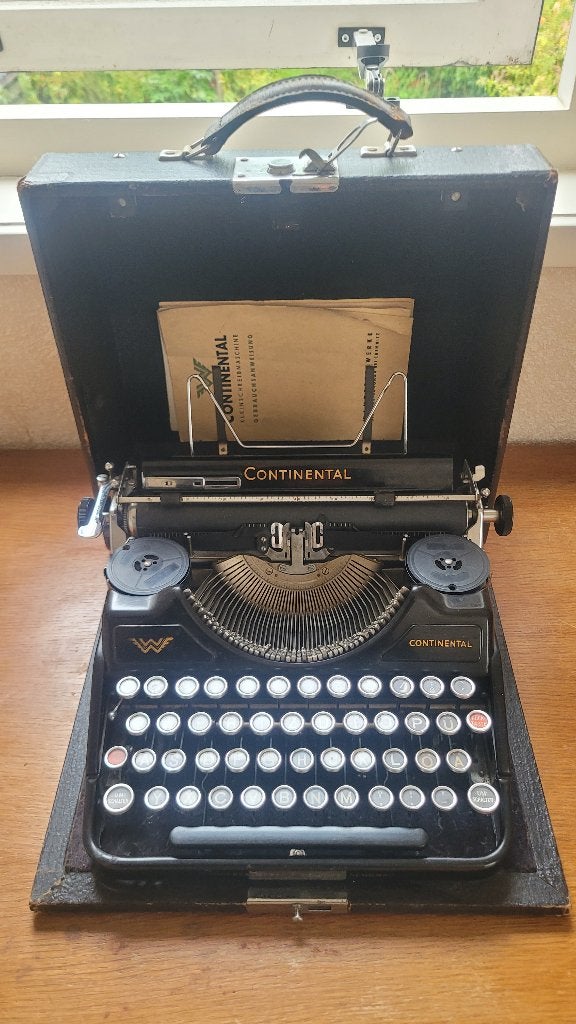 Continental Wander Typemachine met handleiding en koffer, Diversen, Ophalen of Verzenden, Gebruikt