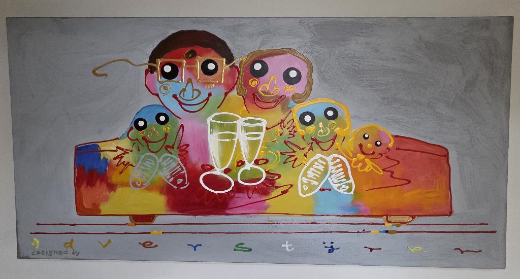 Schilderij designed by Ad Verstijnen, Antiek en Kunst, Ophalen